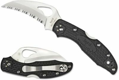 Byrd BY22SBK Hawkbill Lightweight Black vreckový nôž 7,2 cm, čierna, FRN