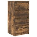 vidaXL Komoda dymový dub 37,5x35x76 cm spracované drevo