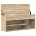 vidaXL lavica na topánky dub sonoma 102x30,5x45 cm umelé drevo