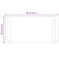 vidaXL Zrkadlo do kúpeľne s LED Priehľadná 40 x 20 cm tvrdené sklo
