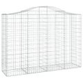 vidaXL Oblúkové gabionové koše 6 ks 200x50x140/160 cm pozink. železo