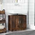 vidaXL Skrinka pod umývadlo dymový dub 63x29x55 cm spracované drevo