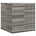vidaXL Záhradný úložný box z polyratanu 100x97,5x104 cm sivý