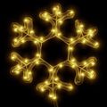 vidaXL Silueta vianočnej vločky, 48 LED, teplá biela 27x27 cm