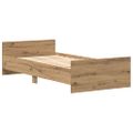 vidaXL Posteľný rám bez matraca dub artisan 75x190 cm kompozitné drevo