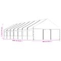 vidaXL Altánok so strechou, biely 15,61x5,88x3,75 m, polyetylén