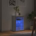 vidaXL Komoda s LED svetlami sivá sonoma 41x37x67 cm