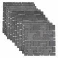 vidaXL Mozaikové dlaždice Sivá 30 x 30 cm Mramor