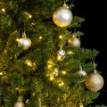 vidaXL Umelý výklopný vianočný stromček 150 LED a sada gúľ 150 cm
