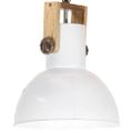vidaXL Industriálna závesná lampa 25 W biela mangovník 32 cm okrúhla E27