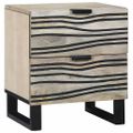 vidaXL Nočný stolík 2 ks Biela 40 x 33 x 46 cm Kompozitné drevo