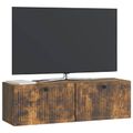 vidaXL Nástenná TV skrinka Dymový dub 98 x 31 x 30 cm Kompozitné drevo