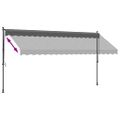 vidaXL Zaťahovacia markíza antracitová 400x150 cm látka a oceľ