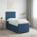 vidaXL Posteľ boxspring s matracom Modrá 80 x 200 cm Látka