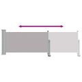 vidaXL Zaťahovacia bočná markíza na terasu 80x300 cm, sivá