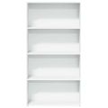 vidaXL Knižnica biela 80x30x114 cm kompozitné drevo