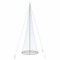 vidaXL LED vianočný stromček s 455 LED-i Studená biela 399 cm Kov