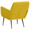vidaXL Kreslo žlté 62x79x79 cm zamat