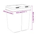 vidaXL Dvojitý kôš antracitový 2x25 l