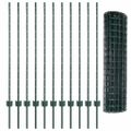 vidaXL Euro oplotenie s pilierom 25 x 1,2 m PVC potiahnutá oceľ Zelená
