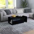 vidaXL Konferenčný stolík lesklý čierny 150x50x35 cm drevotrieska
