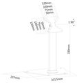 Neomounts FPMA-D1500SILVER / Flat Screen Desk Mount (stand) / Silver Stojan, VESA, stolní, pro plochý monitor, úhloprícka 10"-32", náklon 180°, nosnost 10kg, stríbrný