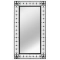 vidaXL Záhradné nástenné zrkadlo obdĺžnikové 60x110 cm čierne