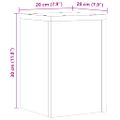vidaXL Stojany na rastliny 2 ks biele 20x20x30 cm kompozitné drevo