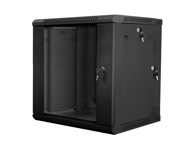 LANBERG RACKOVÁ SKRIŇA 19'' DVOJDIELNA NÁSTENNÁ 12U/600X600 (FLAT PACK) ČIERNA