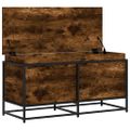 vidaXL Úložný box s vekom dymový dub 100x40x51,5 cm kompozitné drevo