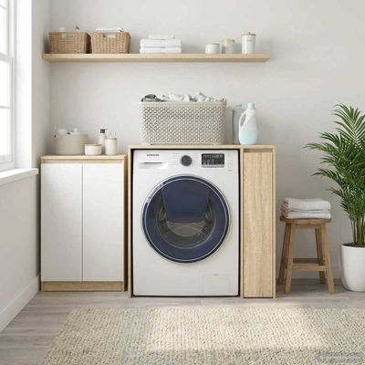 vidaXL Kabinet na práčku Sonoma 87 x 60 x 89 cm Kompozitné drevo