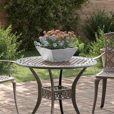 vidaXL Záhradný kvetináč 5 pcs Strieborná 35 x 35 x 15 cm