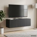 vidaXL Nástenná TV skrinka 98 x 31 x 30 cm Čierna Kompozitné drevo