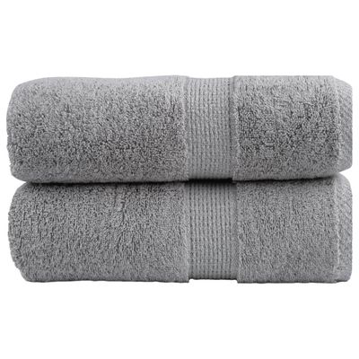 vidaXL Prémiové uteráky pre hostí SOLUND 2 ks sivé 30x50 cm 600 g/m²