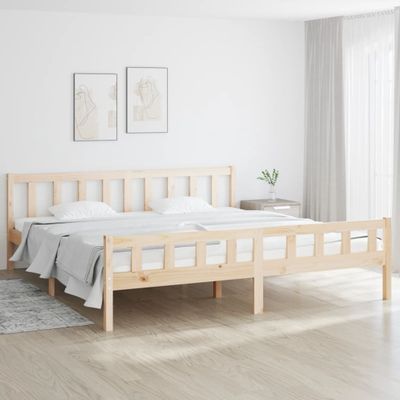 vidaXL Posteľný rám bez matraca, drevený masív 160x200 cm