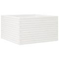 vidaXL Záhradný kvetináč biely 80x80x45,5 cm masívna borovica
