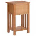 vidaXL Stolík na časopisy so zásuvkou 35x27x55 cm dubový masív