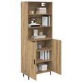 vidaXL Highboard 2 ks Remeselný dub 69,5 x 32,5 x 180 cm