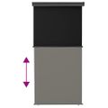 vidaXL Bočná markíza na balkón 125x250 cm, čierna
