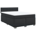 vidaXL Boxspring posteľ s matracom čierna 140x200 cm umelá koža