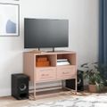 vidaXL TV skrinka ružová 68x39x60,5 cm oceľ