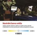 LED reflektor GLARO s pohybovým čidlom, 20 W, čierny, IP54, 2000 lm, neutrálna biela
