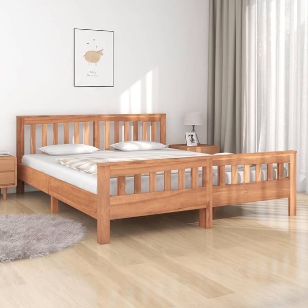 vidaXL Posteľný rám z teakového dreva 160x200 cm