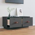 vidaXL TV skrinka sivá 80x34x35 cm masívna borovica
