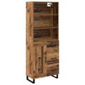 vidaXL Highboard 2 ks Staré drevo 69,5 x 34 x 180 cm