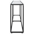 vidaXL Konzolový stolík priehľadný 220x35x75,5 cm tvrdené sklo