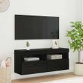 vidaXL TV nástenná skriňa 100 x 30 x 40 cm Čierny dub Kompozitné drevo