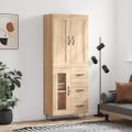 vidaXL Vysoká skrinka dub sonoma 69,5x34x180 cm spracované drevo