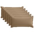 vidaXL Poťah na podložku 6 ks HOUTEN Sivohnedá 40 x 80 cm Polyester