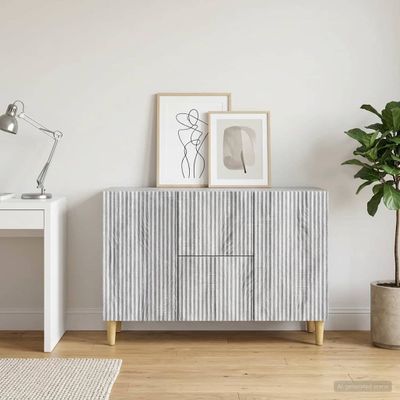 vidaXL Servírovacia skriňa Sivá sonoma 89 x 34,5 x 60 cm